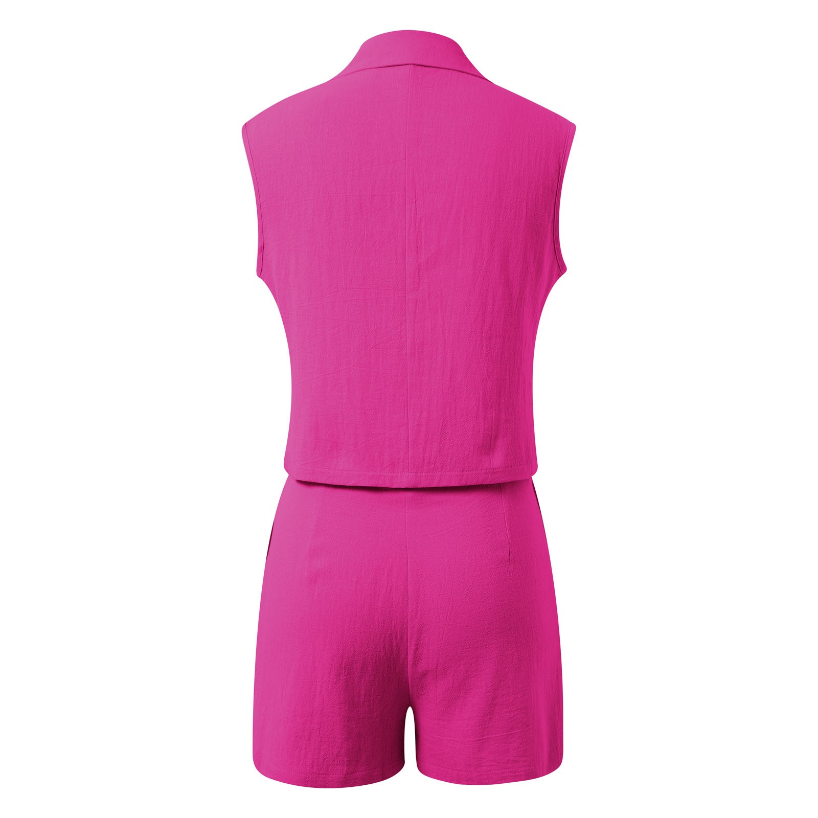 thumbnail image 4 of Conjunto de falda y chaqueta para mujer con cuello en V y bolsillos: elegante para primavera-verano, informal/trabajo, lavable a mano/a máquina (S-XXL), 4 of 6